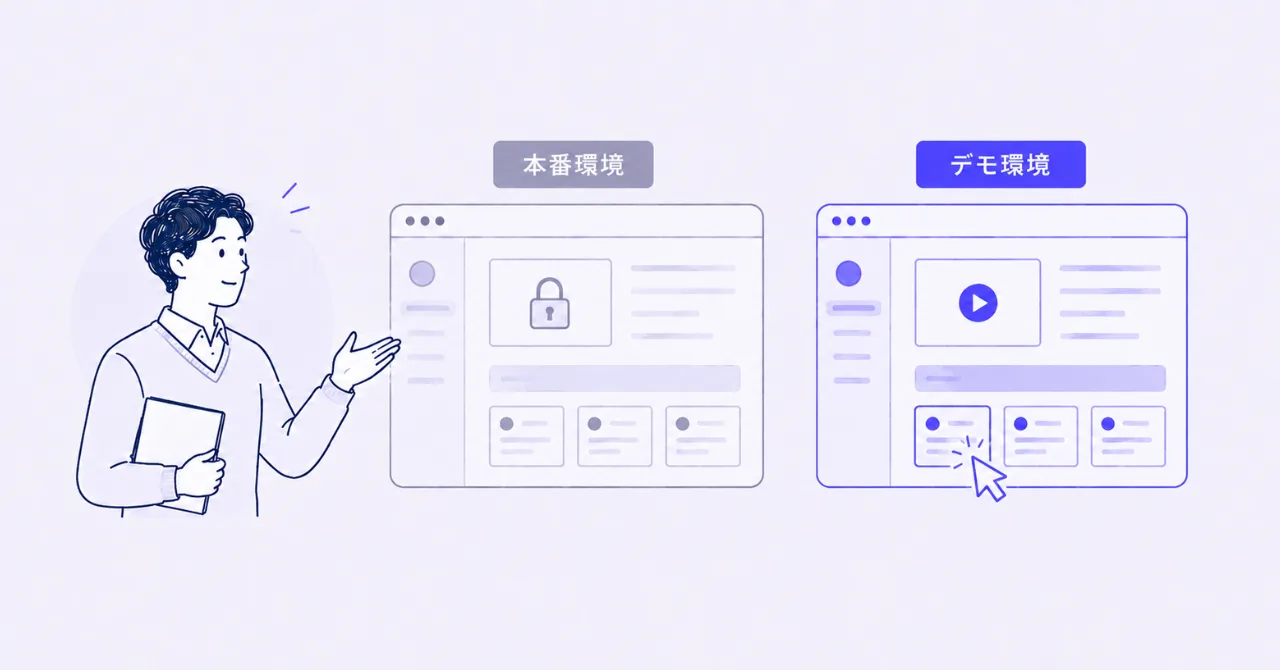 本番環境を使わずに操作できるサンドボックスデモの画面
